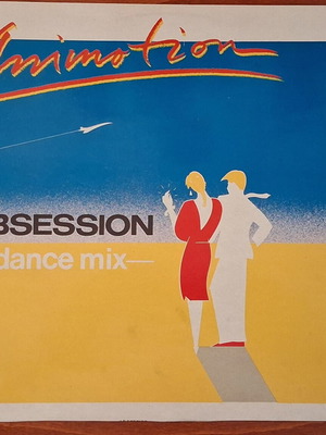Annimotion Obsession 12" maxi single μεταχειρισμένο, ηλεκτρονική