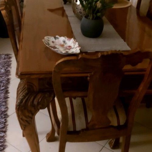 Dining table and buffet restored, like new
