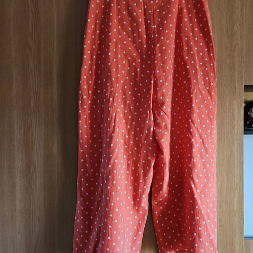 Stradivarius culotte summer used, M/L, coral polka dot
