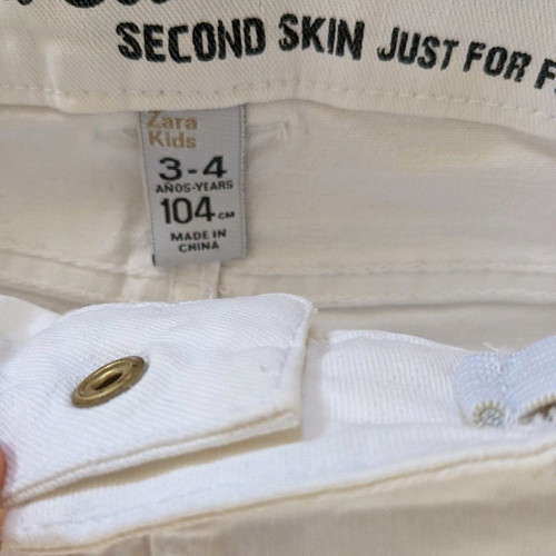 Zara white denim skirt like new for 3-4 years old