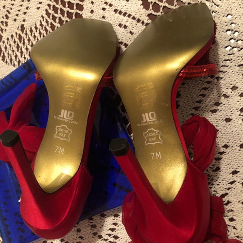 J Lo sandals new red, size 37