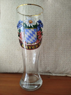 Vintage Bayern beer glass Weizenbier style, like new