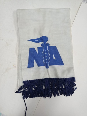 Κασκόλ vintage 70ς ΝΔ μεταχειρισμένο, φουλάρι Νέας Δημοκρατίας ΠΚΨ