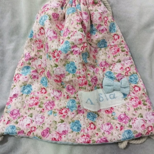 Handmade fabric backpack like new, multicolored