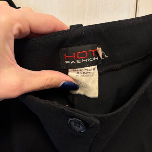 Fabric pants used, size L, black