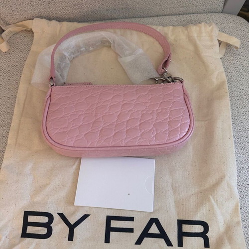 By Far Mini Rachel pink shoulder bag new