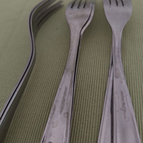 Forks set of 6 used, stainless steel from German brand Rostfrei 1970