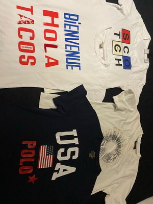 T-shirts πακέτο 4 Polo, Cavalli, Scotch & Soda σαν καινούργια, μέγεθος 128 εκ για αγόρια
