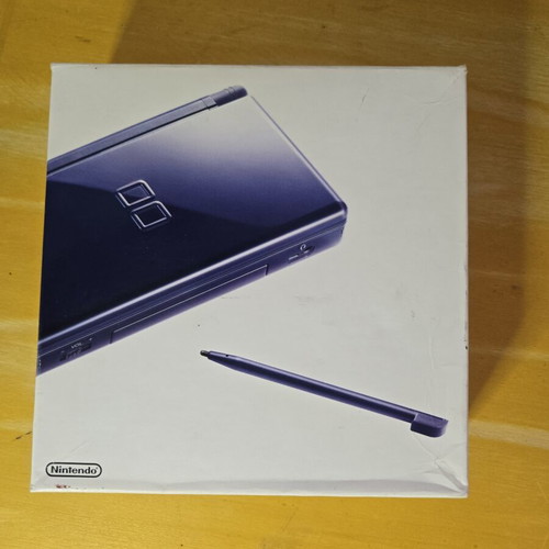 Nintendo DS Lite Enamel Navy console, complete in box