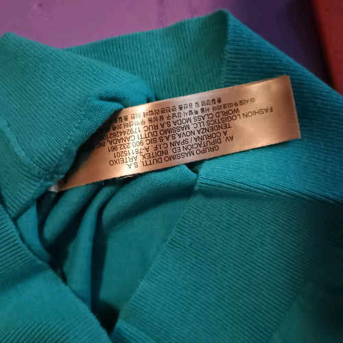 Massimo Dutti men's V-neck turquoise blouse like new size M