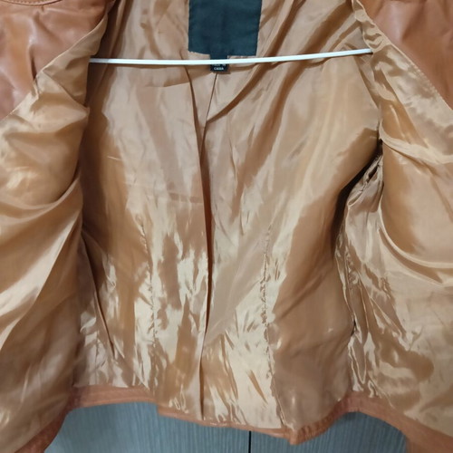 Therapy women's faux leather jacket size M 38 like new brown