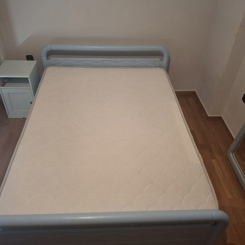 Semi-double bed and mattress 160x200 with bedside table