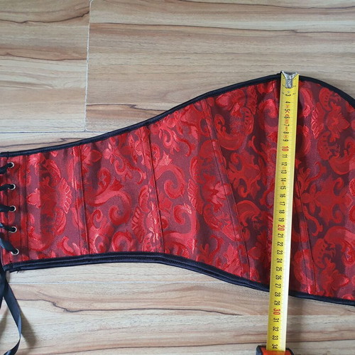 Red Gothic Corset XL/XXL/XXXL like new with floral baroque motif