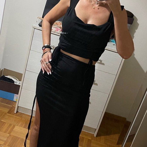 Elastic skirt and top set new, one size