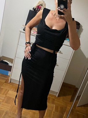 Elastic skirt and top set new, one size