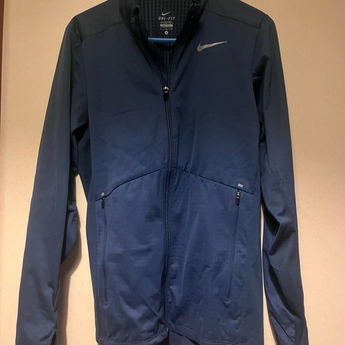 Nike windproof and warm running shirt like new blue size S