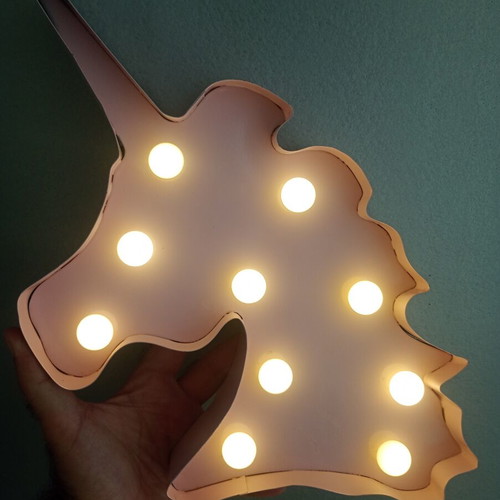Metal unicorn lamp