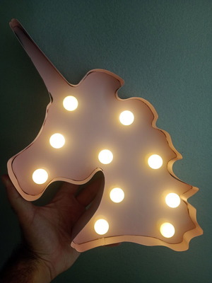 Metal unicorn lamp