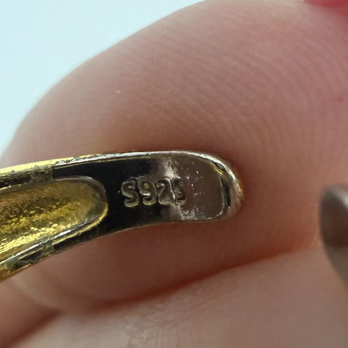Loisir golden vintage iconic chic ring made of S925 silver, like new