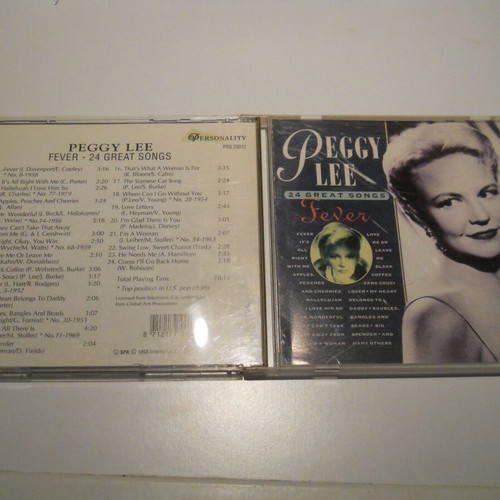 Peggy Lee Fever 24 Great Songs CD used, jazz