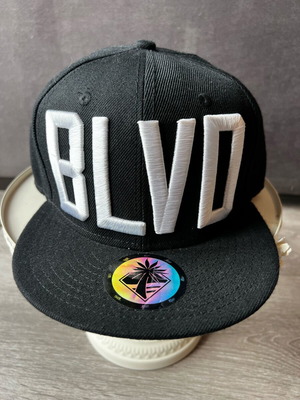 BLVD Supply Snapback Hat Black/White 100% Wool New