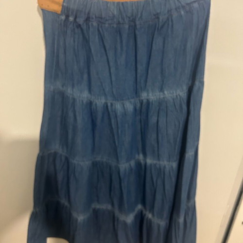 Denim long skirt S/M like new, blue
