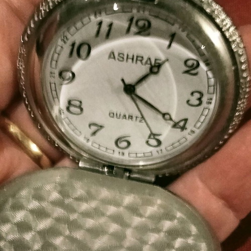 Ashraf Quartz pocket watch like new, Egypt Pharaoh theme