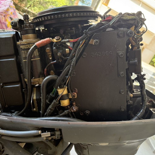 Johnson 70 hp outboard motor used with accessories