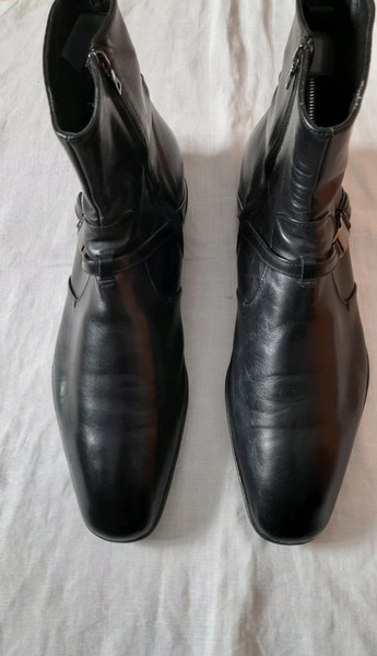 PRADA ANKLE BUCKLE BOOTS BLACK ,Size 9.5/ 44