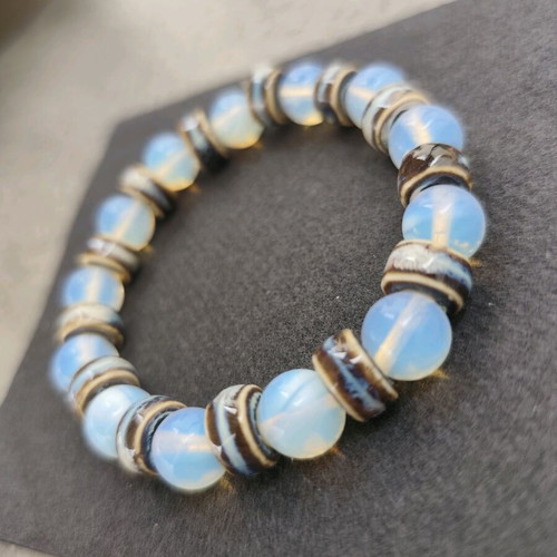 Opalite energy bracelet new, white and gray