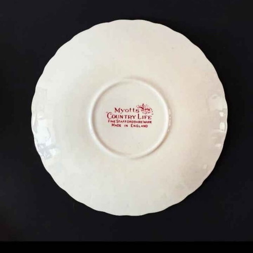 Myotts Country Life set of 4 pasta plates like new, Staffordshire porcelain