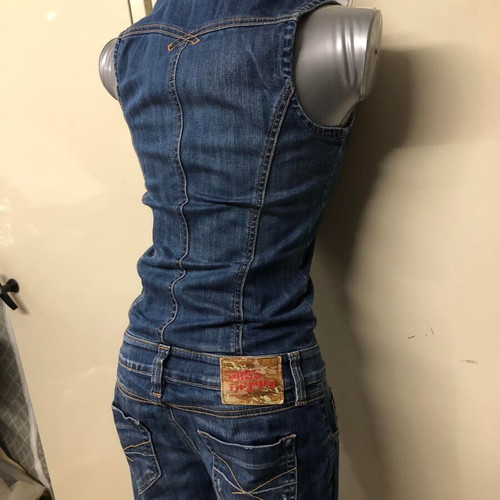 Miss Denim denim jumpsuit like new, size S, blue