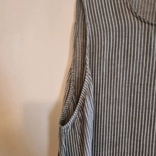 Made in Italy women's dress like new, white and gray, size L