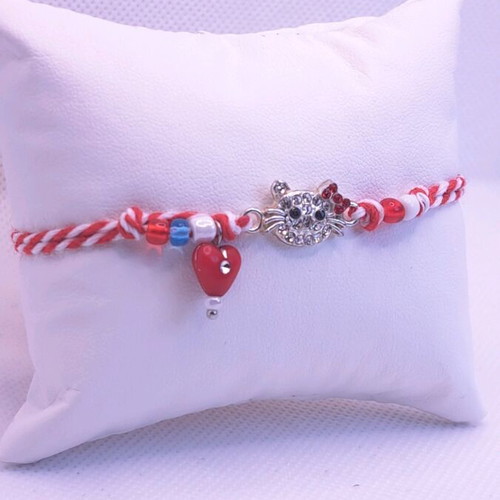 Handmade Martaki new, white and red