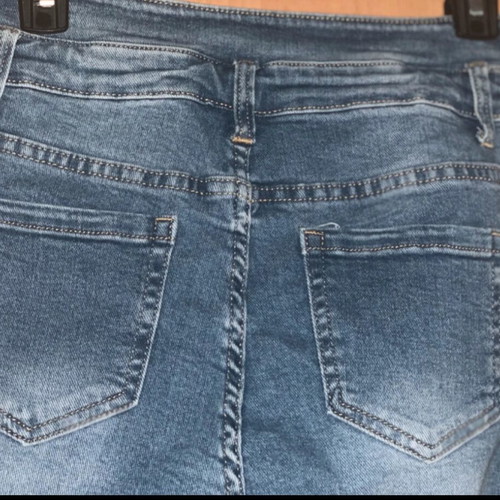 Skinny jeans high waist with buttons, like new, blue, size S