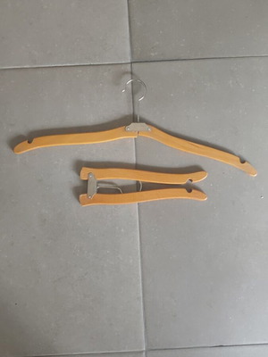 Vintage Wooden Folding Hangers Set of 5