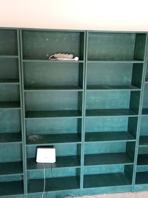 Βιβλιοθήκη μεταχειρισμένη από 4 αυτόνομα κομμάτια, σκούρο πράσινο