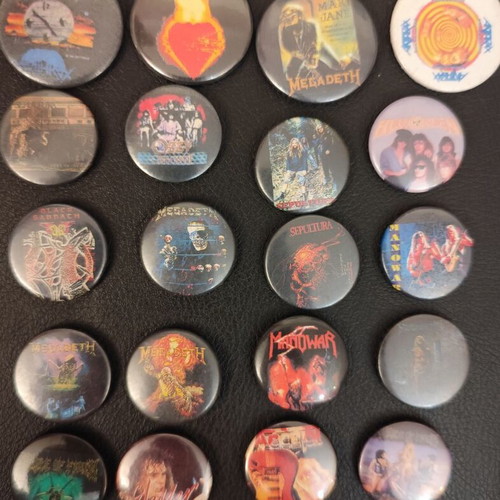 Heavy Metal Pins collection used, Megadeth Slayer Manowar Anthrax
