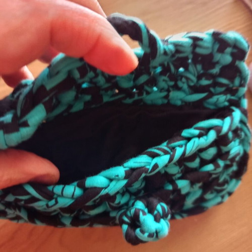Handmade A-Cold-Wall Handbag new with lining, 19x10 cm