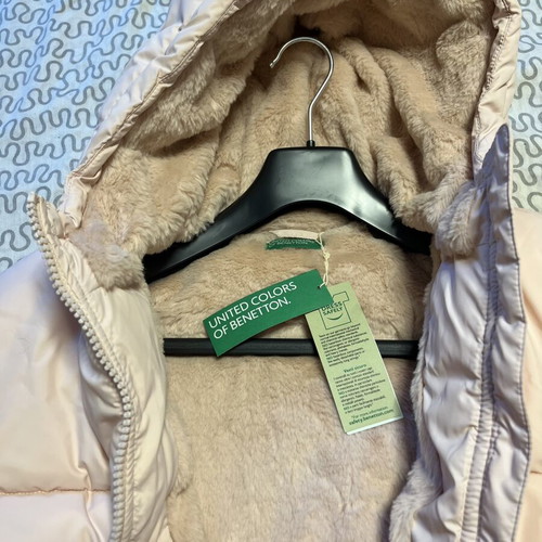 Benetton winter jacket for girls 13-14 years, dusty pink