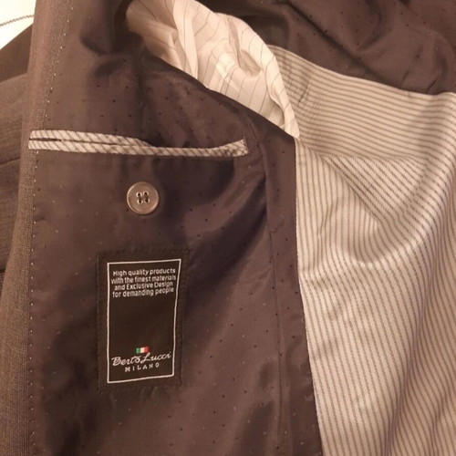 Berto Lucci suit used, gray, jacket size 52, pants size 48