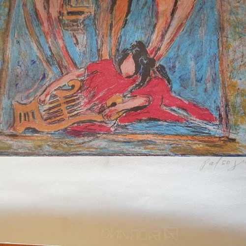 Aristide Patsoglou lithograph used, numbered and signed