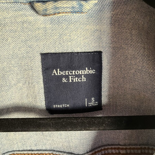 Abercrombie & Fitch Oversized Denim Jacket Light Blue Size S Like New