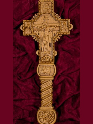 Blessing Cross made of wax, mastic and incense