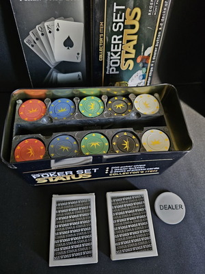 Poker Set Status μεταχειρισμένο, συλλεκτικό με μάρκες και τράπουλες