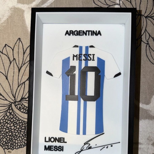 3D Lionel Messi #10 Argentina Frame handmade decorative