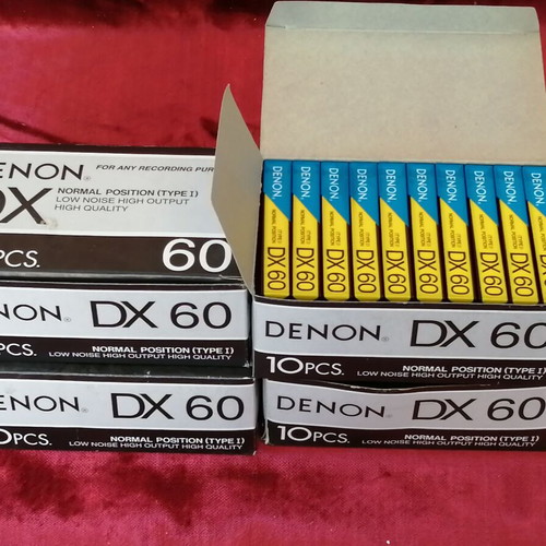 Κασέτες ήχου Denon πακέτο 10 τεμ 60 λεπτών καινούργιες