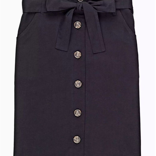 Asos black linen paperbag skirt size S like new