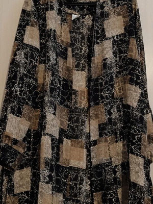 Пролетна риза като нова, черна и кафява, XXL