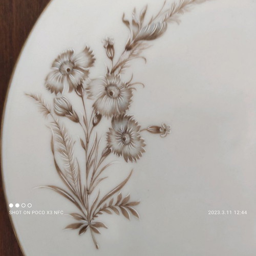 Schumaan German porcelain plates new, set of 6 pieces